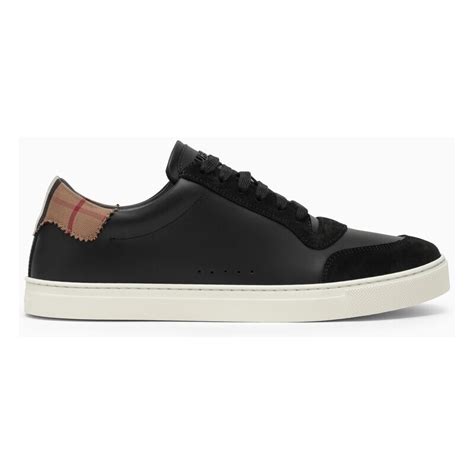 Sneaker con pelle e motivo London check (Nero fumo) 